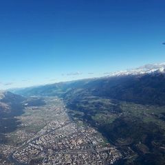 Flugwegposition um 13:14:31: Aufgenommen in der Nähe von Innsbruck, Österreich in 2556 Meter